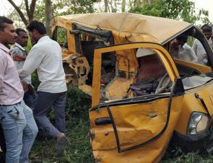 13 children dead after train hits bus in India