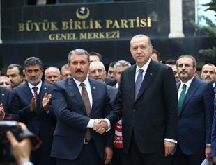 Erdoğan talks campaign details with BBP chair