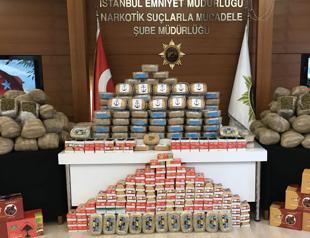 Istanbul police seize over 400 kg of drugs including skunk cannabis, heroin