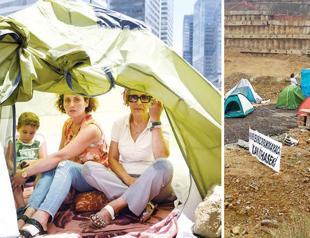 Victims of urban transformation protest still-unfinished construction in Istanbul’s Fikirtepe
