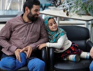 Syrian girl born without legs gets new prosthetics in Turkey