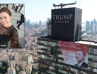 Turkish businesswoman puts up Erdoğan poster on Trump Towers in Istanbul