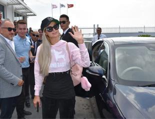 Paris Hilton arrives in Turkish Cyprus as part of tour