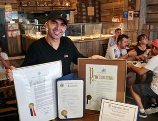 Turkish pizza maker receives 4 proclamations in US