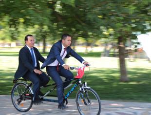 Disabled official pedals his bike to raise awareness in southeast Turkey
