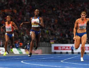 Asher-Smith storms to European sprint double