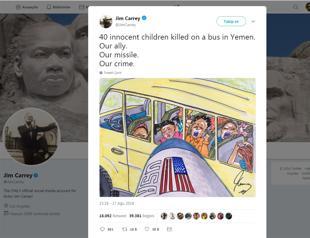 Jim Carrey blasts Yemen school bus bombing as crime of US, allies