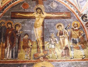 Fragile frescoes in Dark Church protected