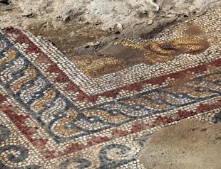 Floor mosaic unearthed in ancient Nysa