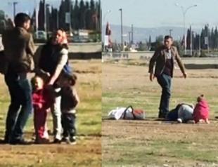 Man detained for beating wife in street in Turkeys southeast as footage stirs outcry