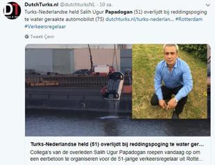 Turk dubbed hero in Netherlands for sacrificing life