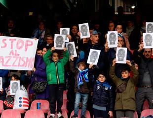 ‘We are all Koulibaly’: Napoli fans don masks to support racism victim