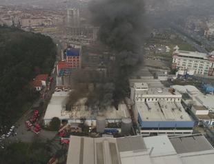 Fire causes damage at brewery in central Istanbul