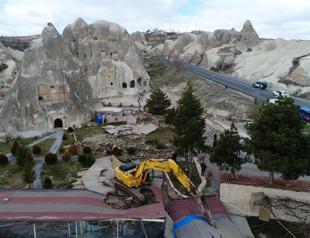 Demolition of 15 more structures in Cappadocia starts
