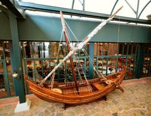 Replica of ancient shipwreck at Rahmi Koç Museum