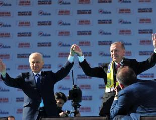 Erdoğan, Bahçeli hold joint rally in Ankara