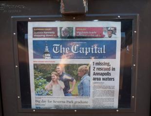 Attacked newsroom: Pulitzer commemorated with somber silence