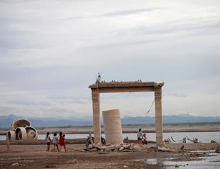 Drought reveals lost temple in Thailand submerged by dam