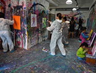 Paint relief: Singaporeans make messy art to de-stress