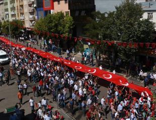 Thousands march to protest terror