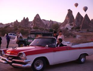 Visitors to Cappadocia class it up with vintage cars