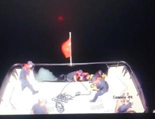 Turkish coastguard rescues migrants