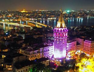 Galata Tower turns pink for breast cancer