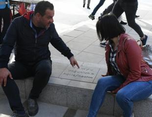 Sidewalk in Turkish capital offers lessons in math