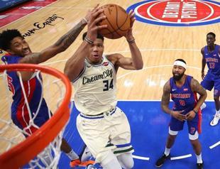 NBA: Antetokounmpo leads Bucks to victory over Pistons