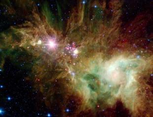 NASA photographs Christmas Tree star cluster