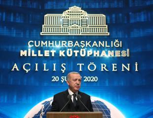 Erdoğan opens Turkey’s largest library under presidential complex