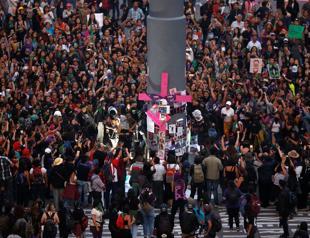 Nazi salutes, Molotov cocktails rock massive Mexico womens march