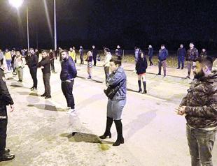 Social distance applied in busted drift party