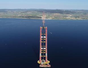 Last steel block placed in Çanakkale 1915 Bridge