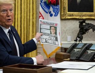 Twitter hides Trump tweet for glorifying violence