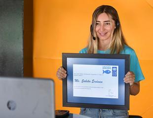 Free-diving champ honored with UN title