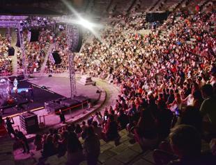 Sertab Erener performs at Bodrum Ancient Theater