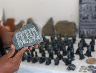 Local man engraves Hittite figures to stones
