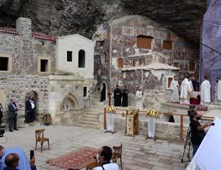 Monastery holds mass with limited participation