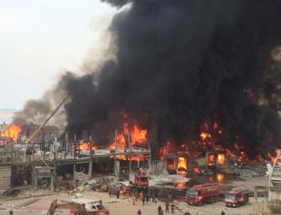 Huge fire at Beirut port weeks after deadly blast