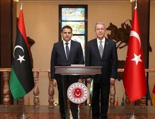 Turkish defense chief receives Libyan defense minister