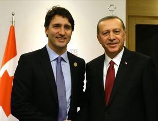 Erdoğan, Trudeau discuss issues via telephone