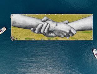 Giant land art paintings unveiled in Istanbul