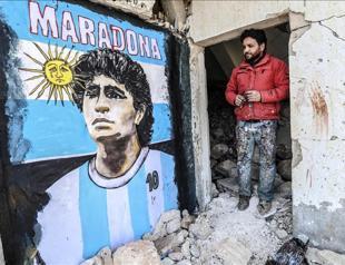 Syrian graffiti artist pays tribute to Maradona