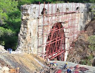 Ancient aqueduct of Troy under restoration
