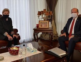 Turkish Cypriot president receives UN envoy to Cyprus