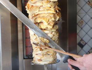 Restaurant serves salmon fish döner kebab in Black Sea province