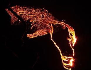 Icelandic volcano erupts, lighting up night sky near Reykjavik