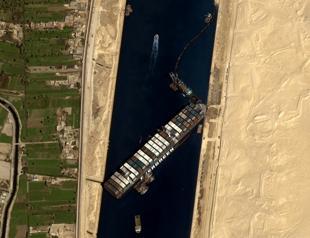 Turkish Satellite captures image of stuck Ever Given ship