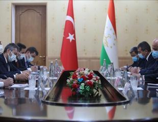 FM Çavuşoğlu meets officials in Tajikistan